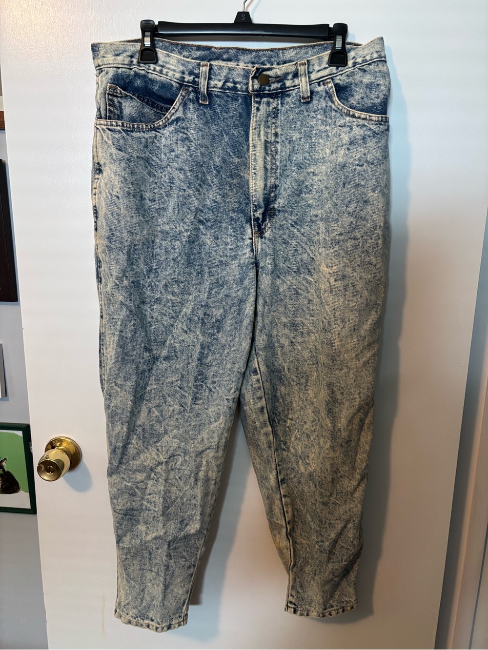 Vintage Retro 90s 80s Acid Wash High Waisted Tapered Forelli Interzional Jeans